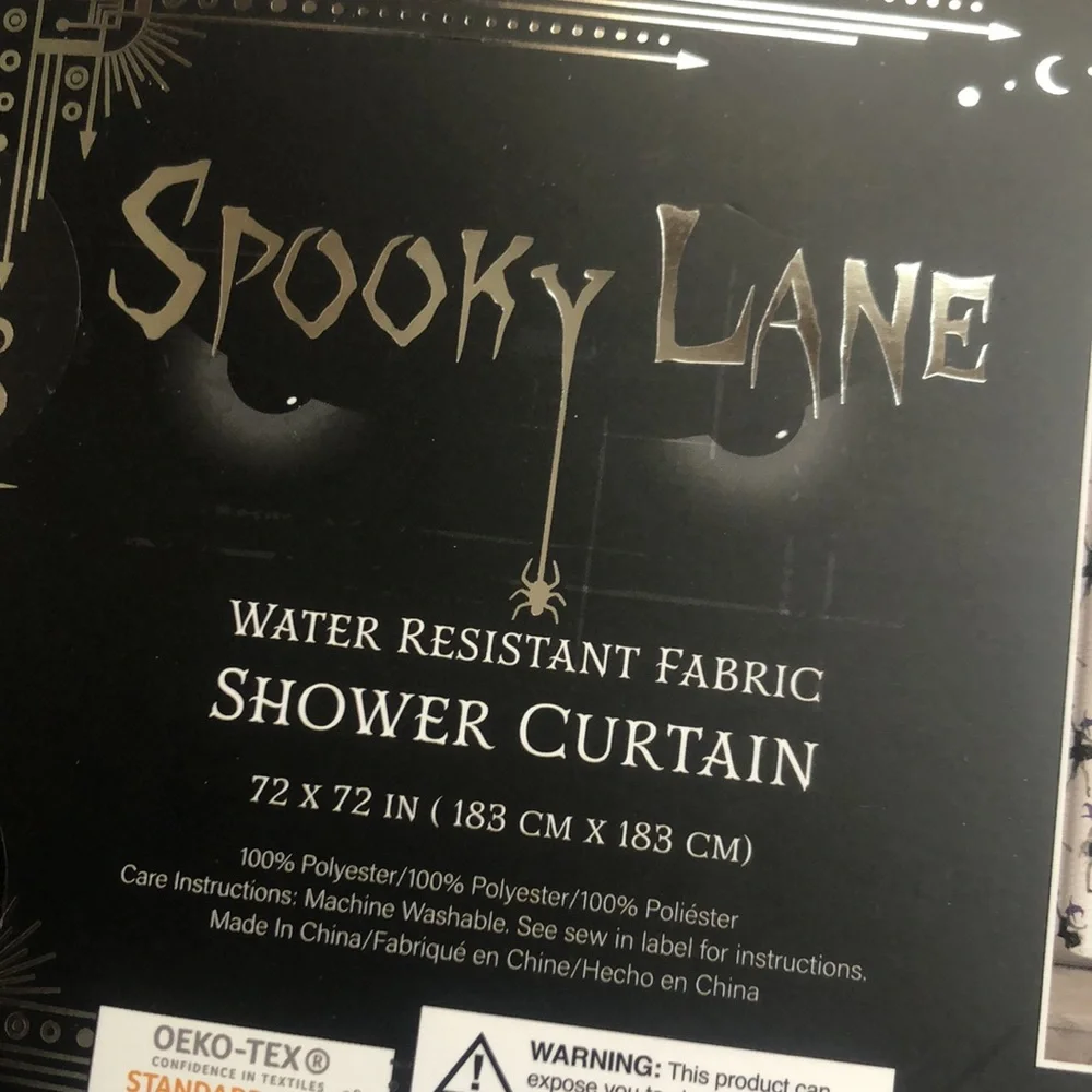 Spooky Lane HALLOWEEN Ballerinas with Witch Hats Shower Curtain
